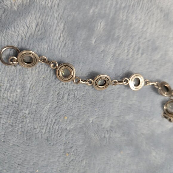 Sterling Bracelet with Blue Stones - Picture 2 of 2